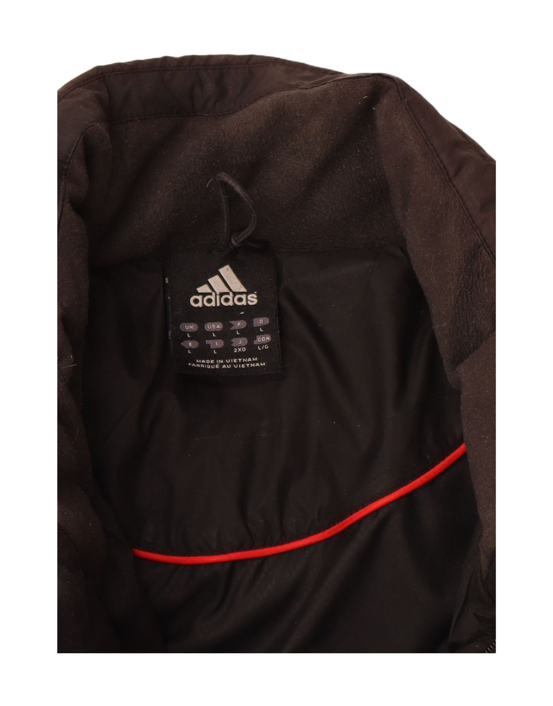 Jaqueta acolchoada masculina Adidas UK 40 grande poliéster preto