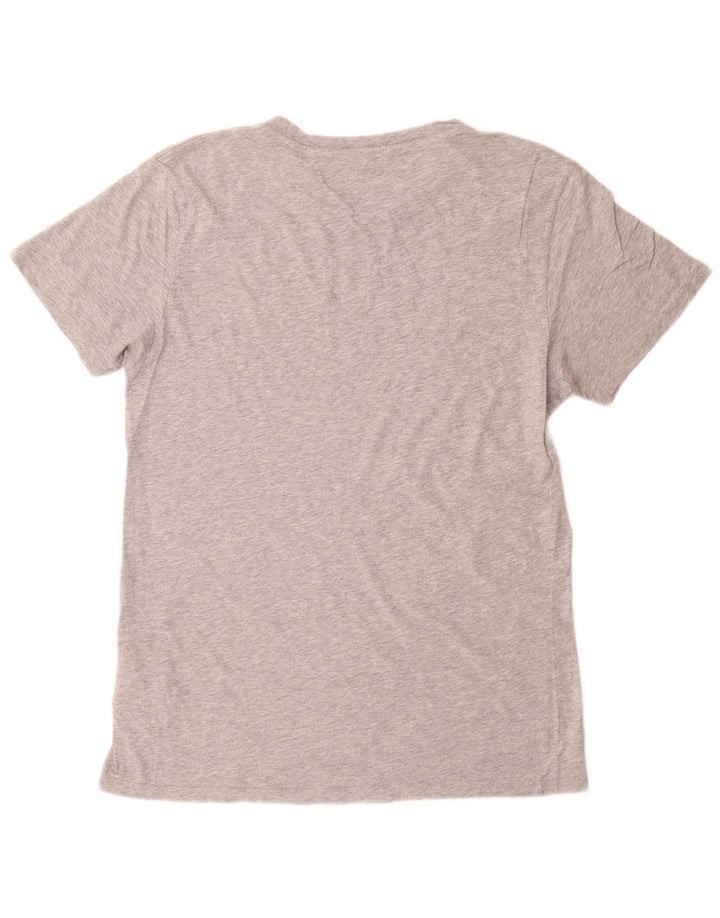 Camiseta gráfica masculina Levi's Top algodão manchado cinza médio