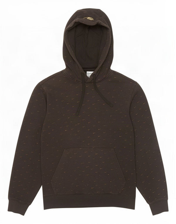 Nike masculino gráfico moletom com capuz médio algodão preto