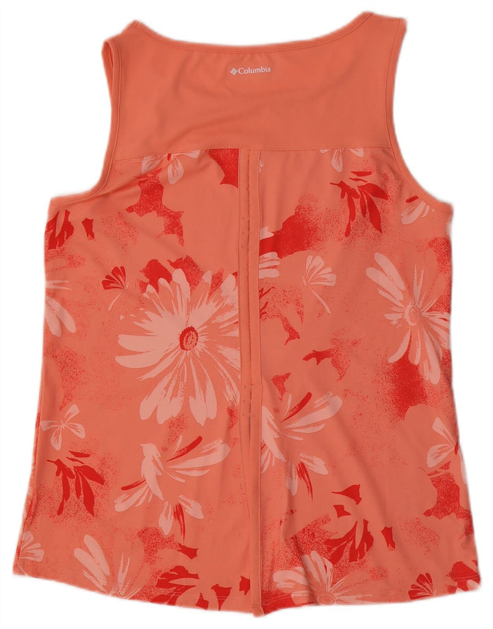 Colete gráfico feminino COLUMBIA UK 12 poliéster floral rosa médio