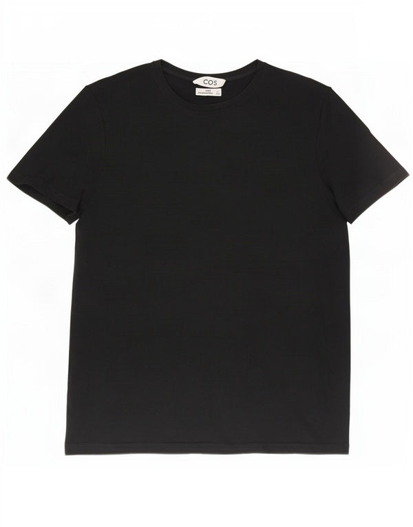 Camiseta Cos masculina regular grande algodão preto