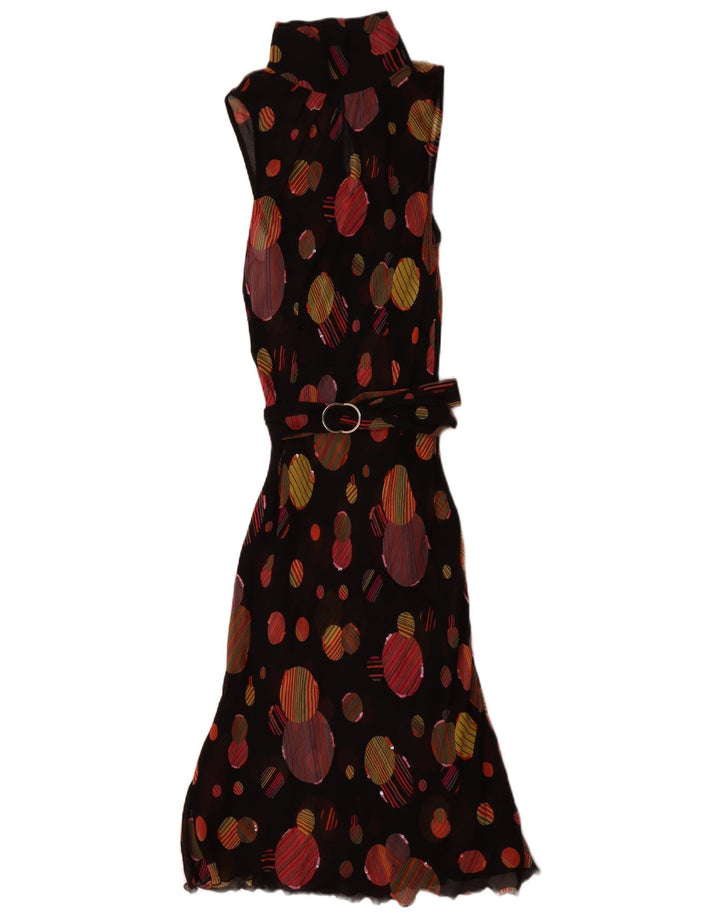 Vestido maxi feminino sem mangas Lazzari IT 44 bolinhas pretas médias