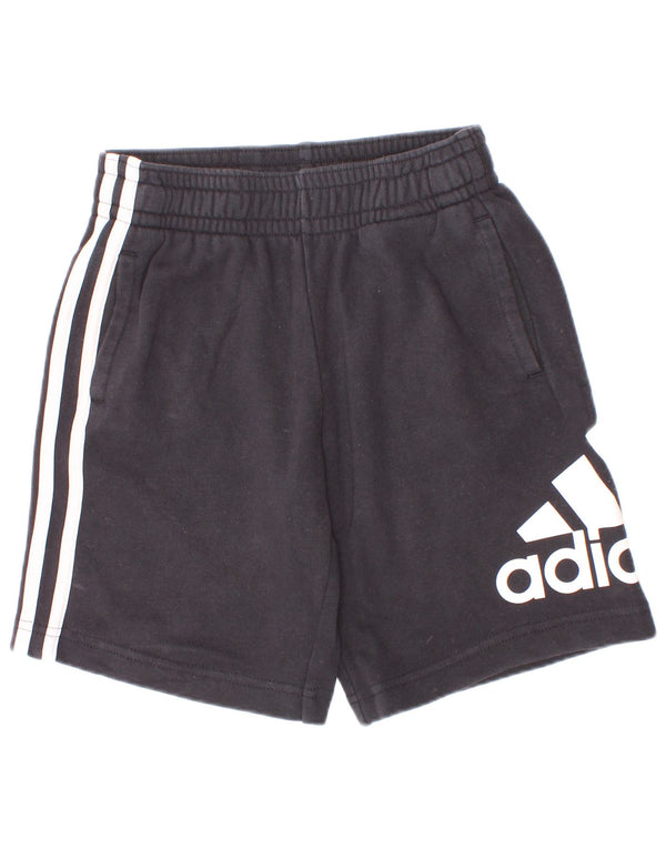 Shorts esportivos gráficos Adidas para meninos 7-8 anos algodão preto