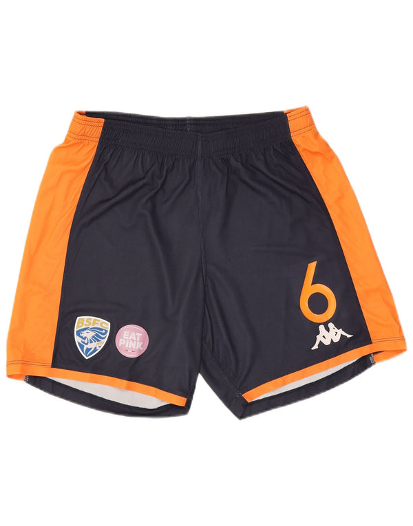 Shorts esportivos gráficos masculinos Kappa XL azul marinho colorblock
