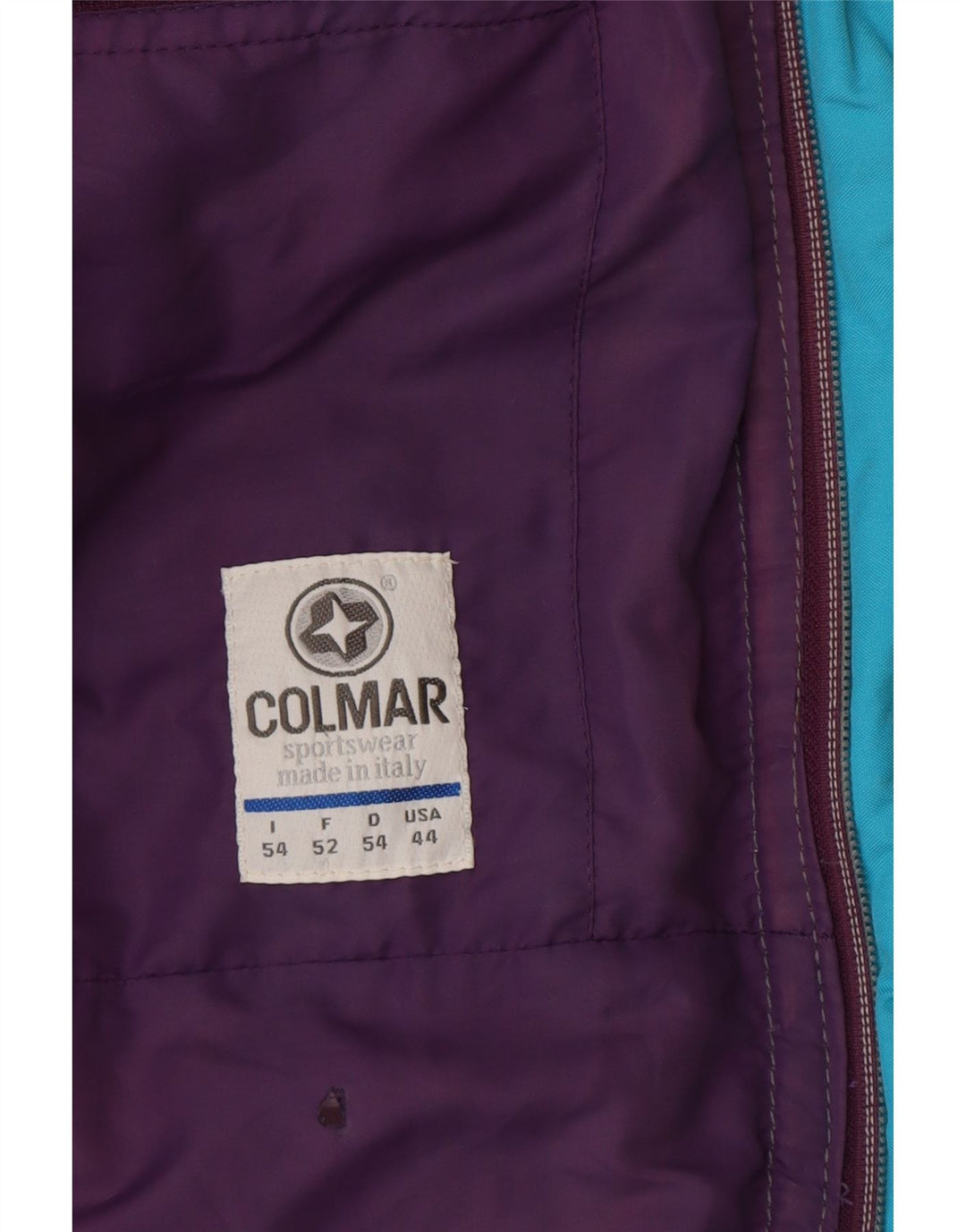 Jaqueta de esqui masculina COLMAR EU 52 grande bloco colorido roxo