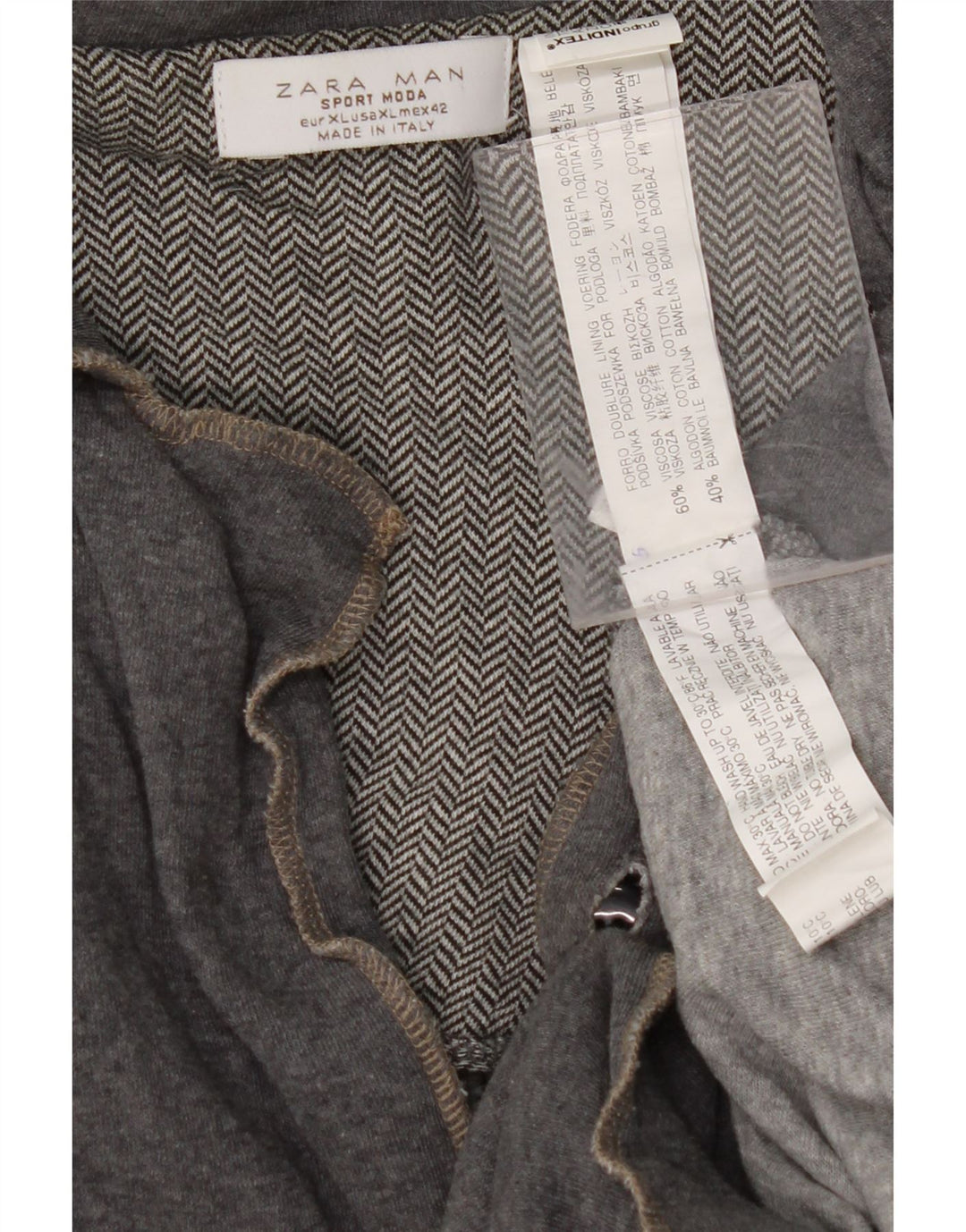 Suéter cardigã masculino ZARA XL cinza viscose