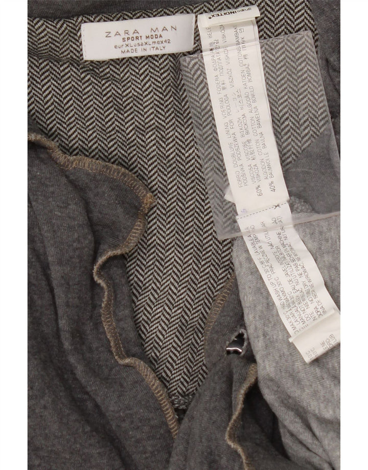 Suéter cardigã masculino ZARA XL cinza viscose