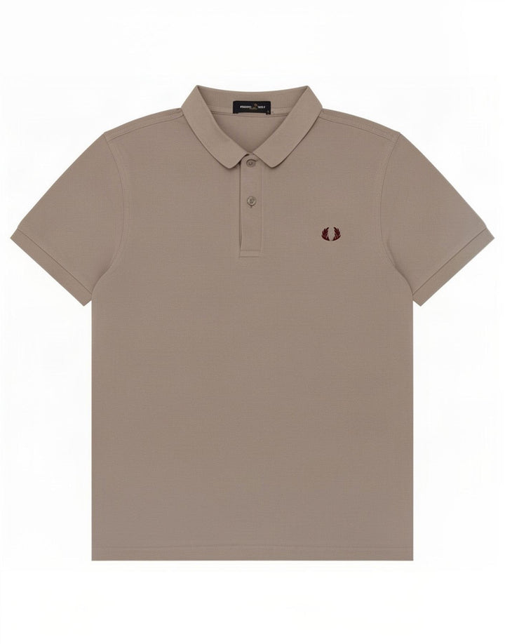 Camisa polo masculina Fred Perry algodão cinza médio