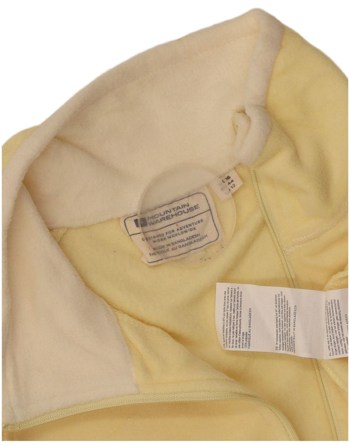 Suéter de lã feminino Mountain Warehouse com zíper e gola UK 16 grande amarelo