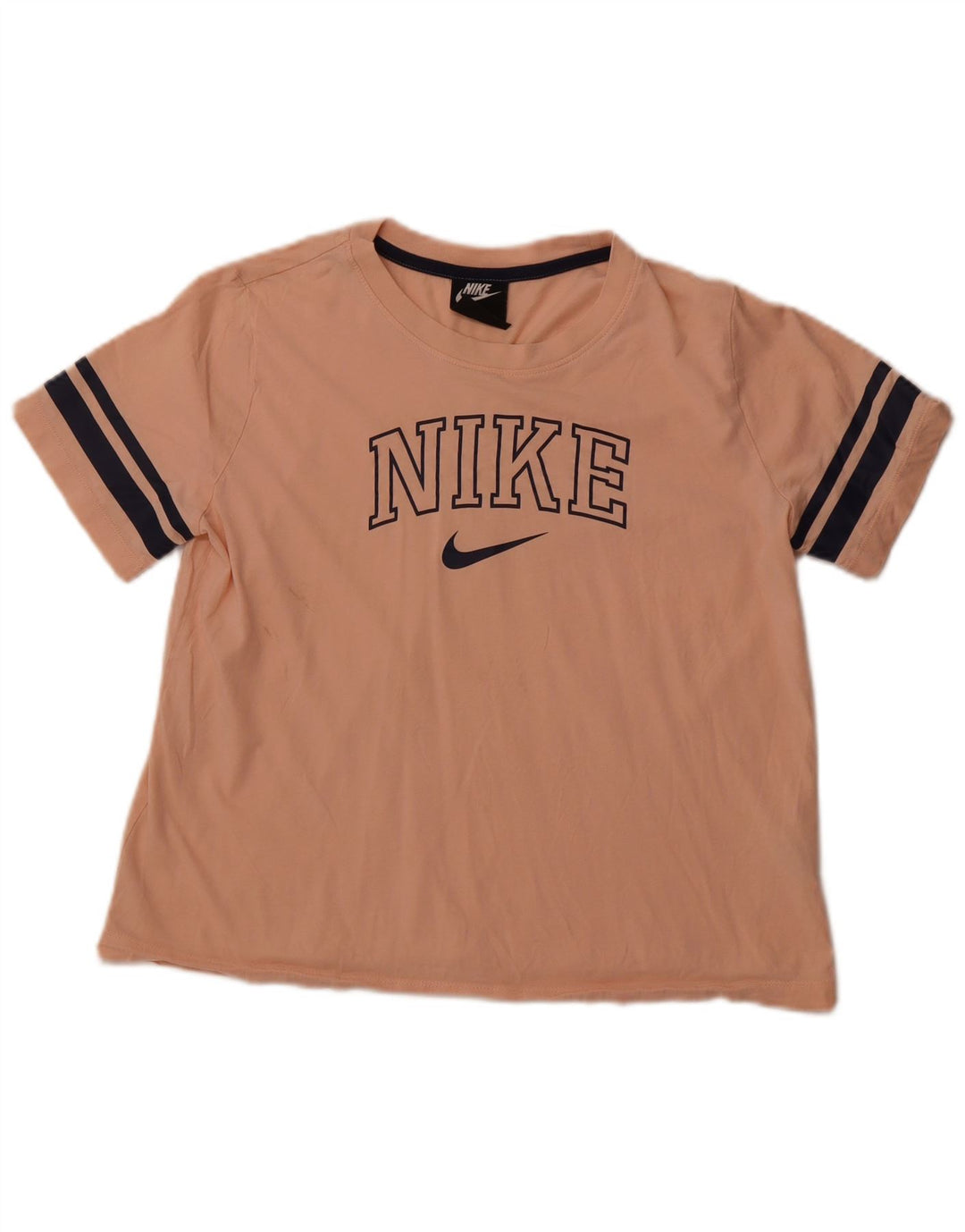 Camiseta feminina NIKE com estampa gráfica UK 14 grande algodão rosa