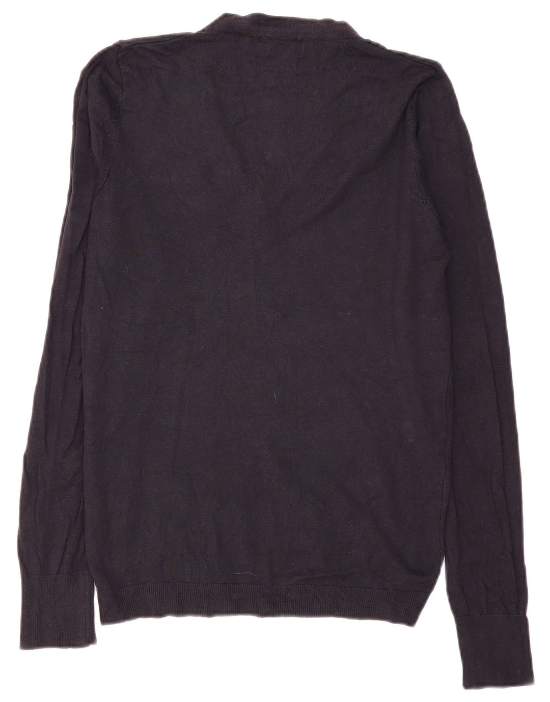 Suéter masculino Zara com decote em V médio azul marinho