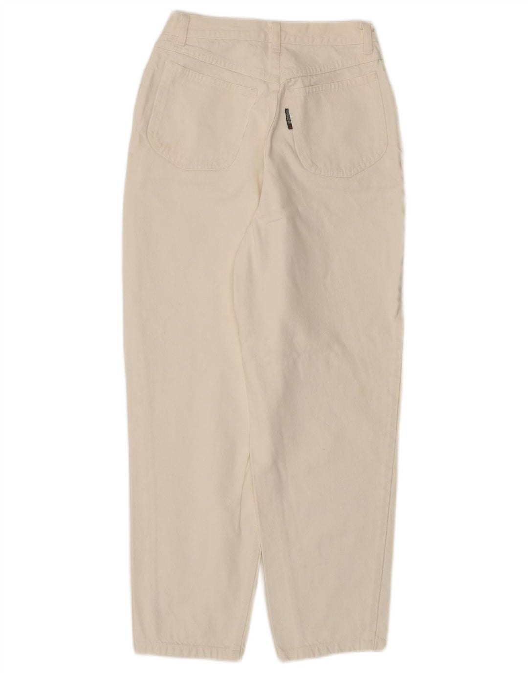 STEFANEL Jeans feminino de cintura alta IT 44 médio W24 L27 algodão branco