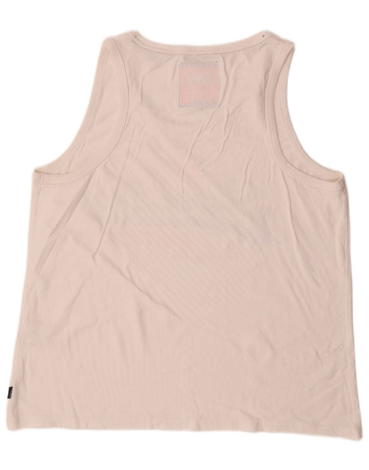 Colete gráfico masculino Superdry Top XL algodão branco