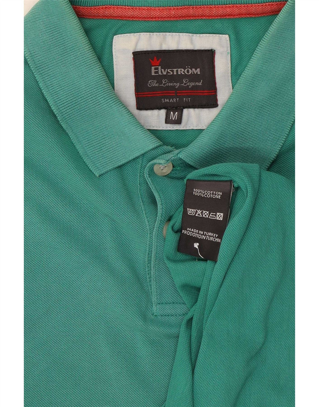 Camisa polo masculina Elvstrom algodão verde médio
