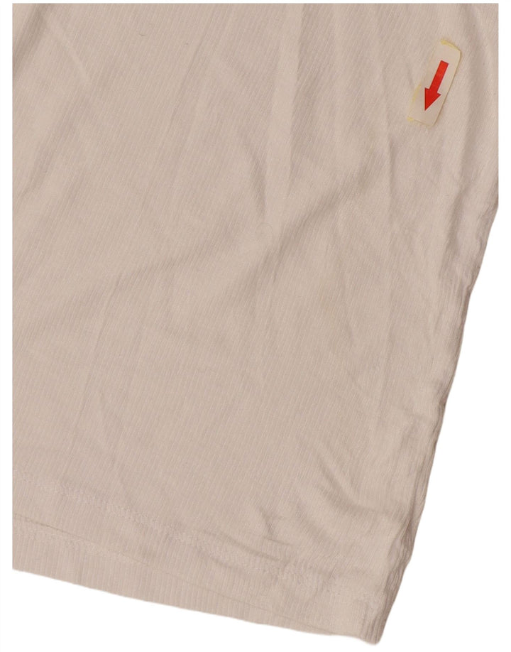 Top Tommy Hilfiger Feminino Crop Vest UK 12 Médio Branco Modal