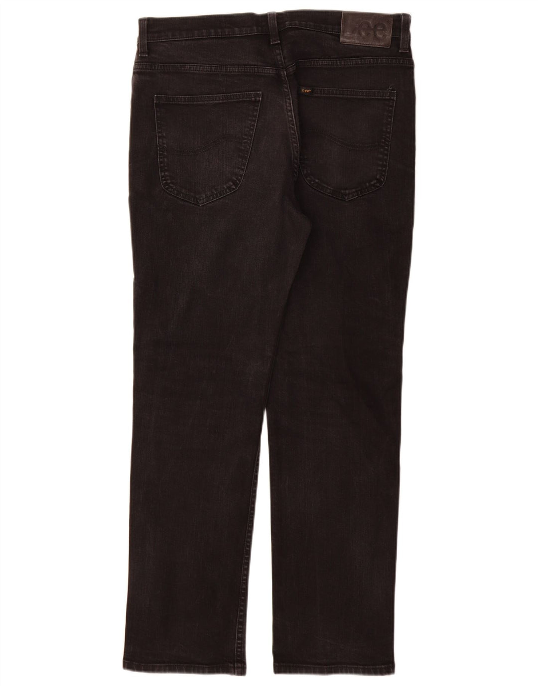 Lee Mens Brooklyn Straight Jeans W34 L30 Algodão Preto