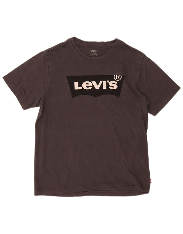 Camiseta gráfica masculina Levi's Top pequeno algodão cinza