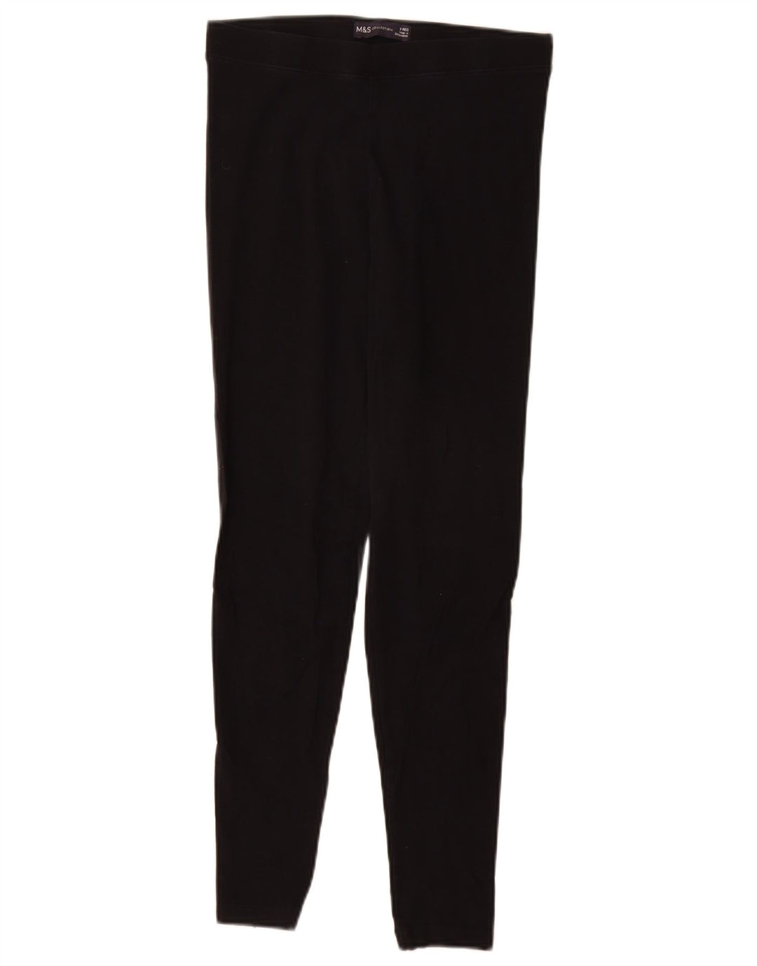 Leggings femininos Marks & Spencer Reino Unido 8 pequeno algodão preto