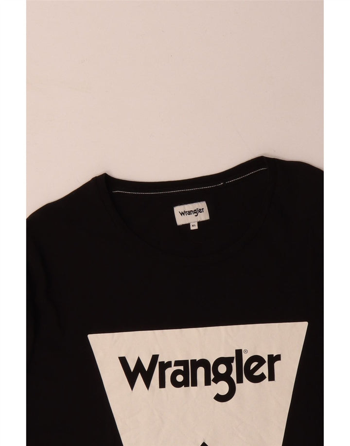 Camiseta gráfica masculina WRANGLER Top XL algodão preto