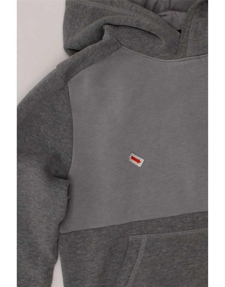 UNDER ARMOUR Boys Cold Gear moletom com capuz 7-8 anos pequeno algodão cinza