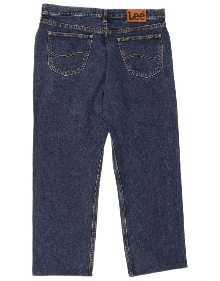 Calça jeans reta masculina Lee W38 L27 azul marinho