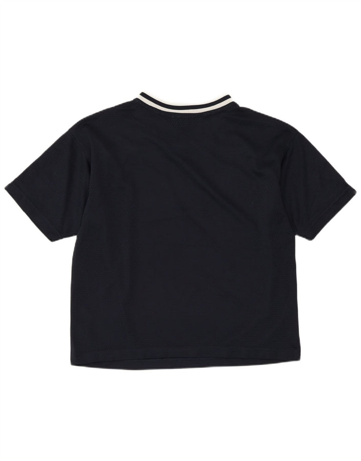 Camiseta feminina grande com estampa CHAMPION Reino Unido 10 pequena azul marinho