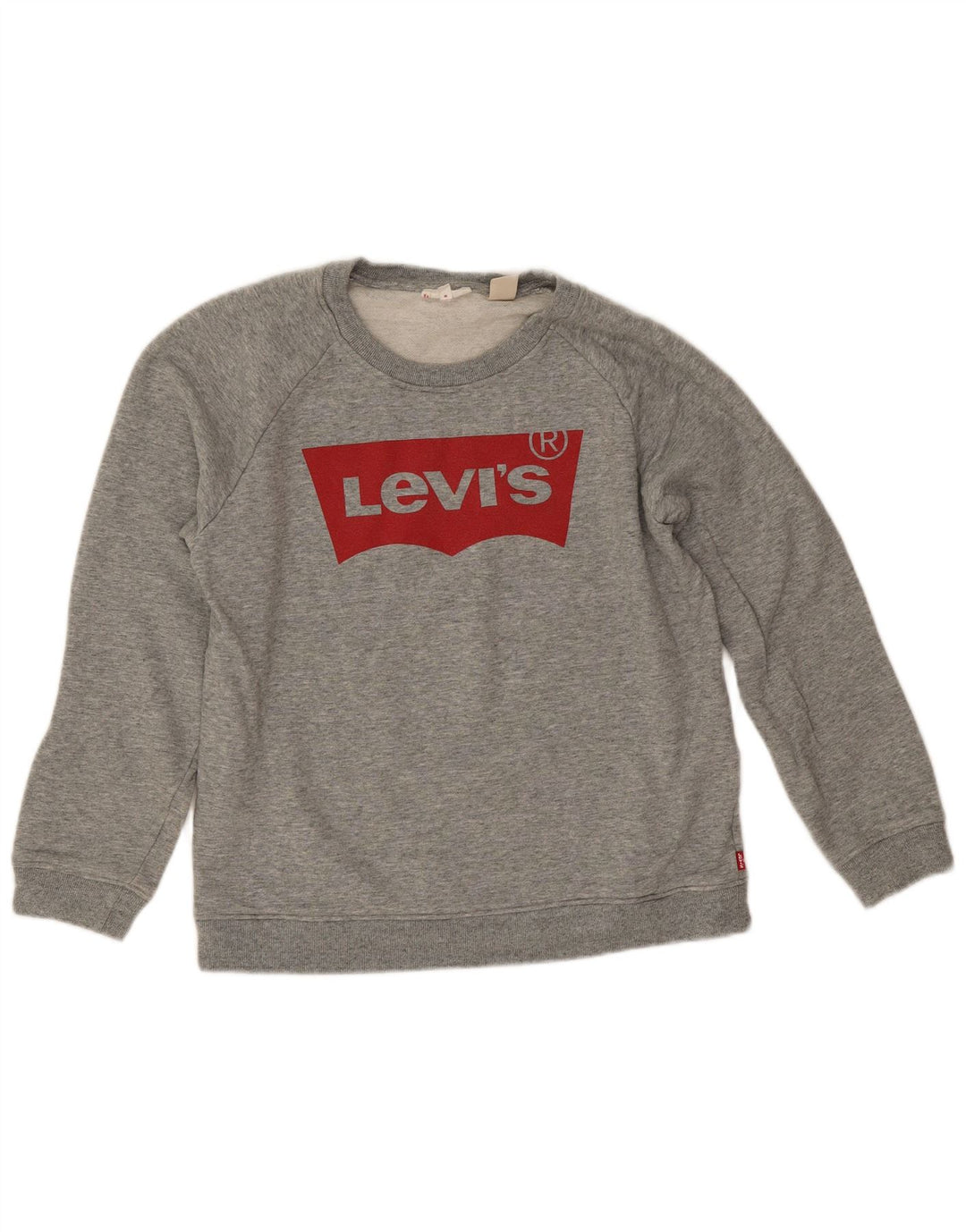 Moletom feminino Levi's com estampa oversized, Reino Unido 10, pequeno, cinza, algodão