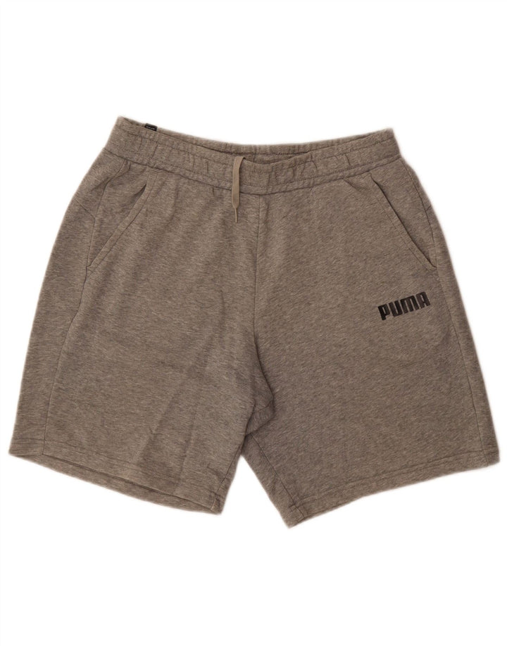 Shorts esportivos masculinos Puma médio cinza manchado de algodão