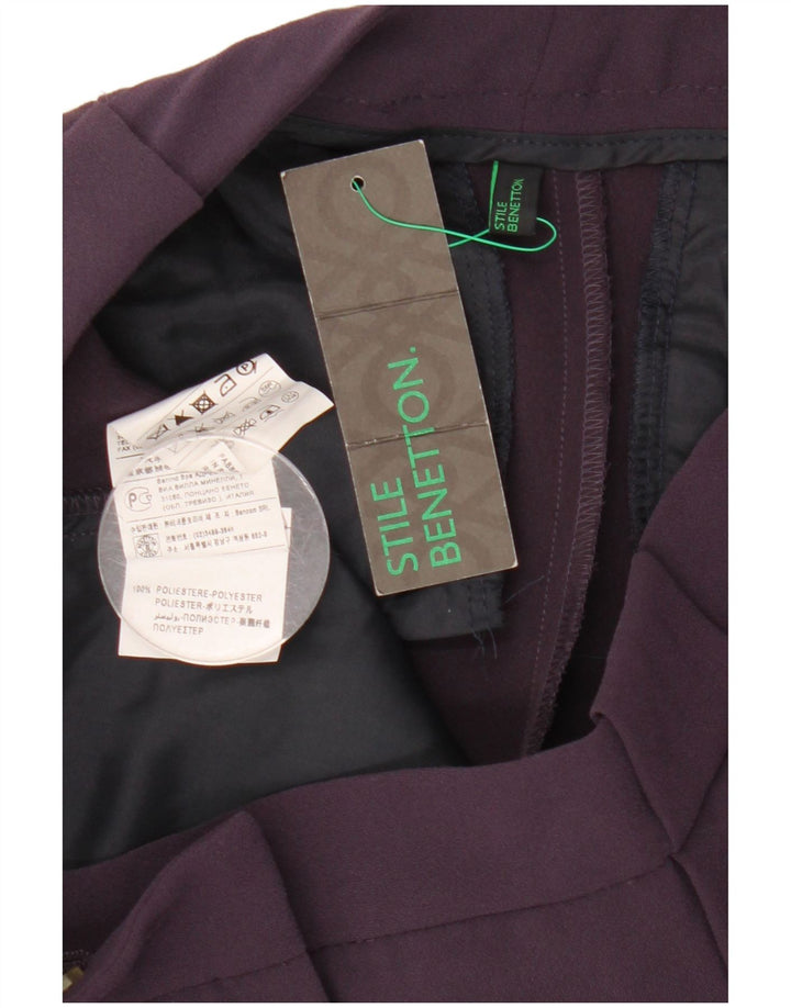 Calça Chino Slim Feminina Benetton IT 42 Médio W30 L28 Poliéster Roxo