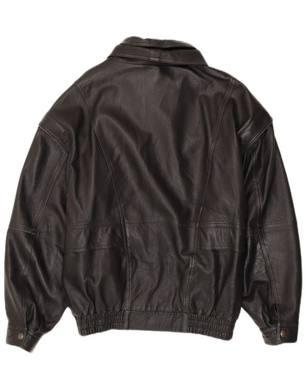Jaqueta de couro masculina SAMANTA IT 52 XL preta
