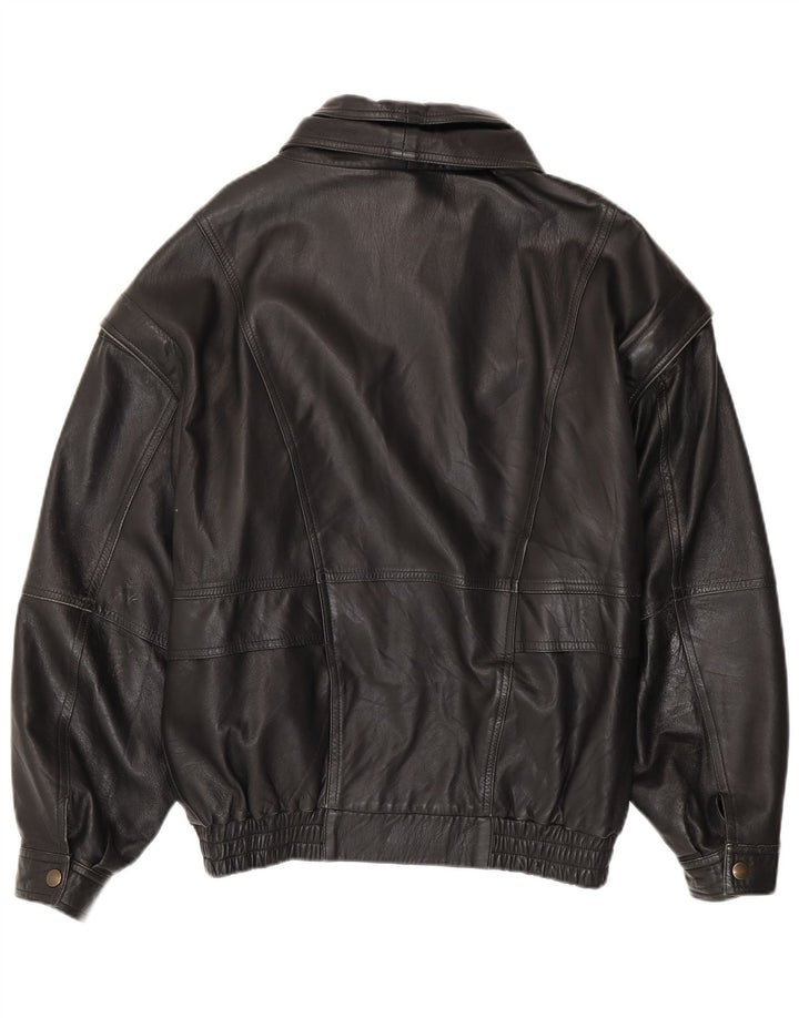 Jaqueta de couro masculina SAMANTA IT 52 XL preta
