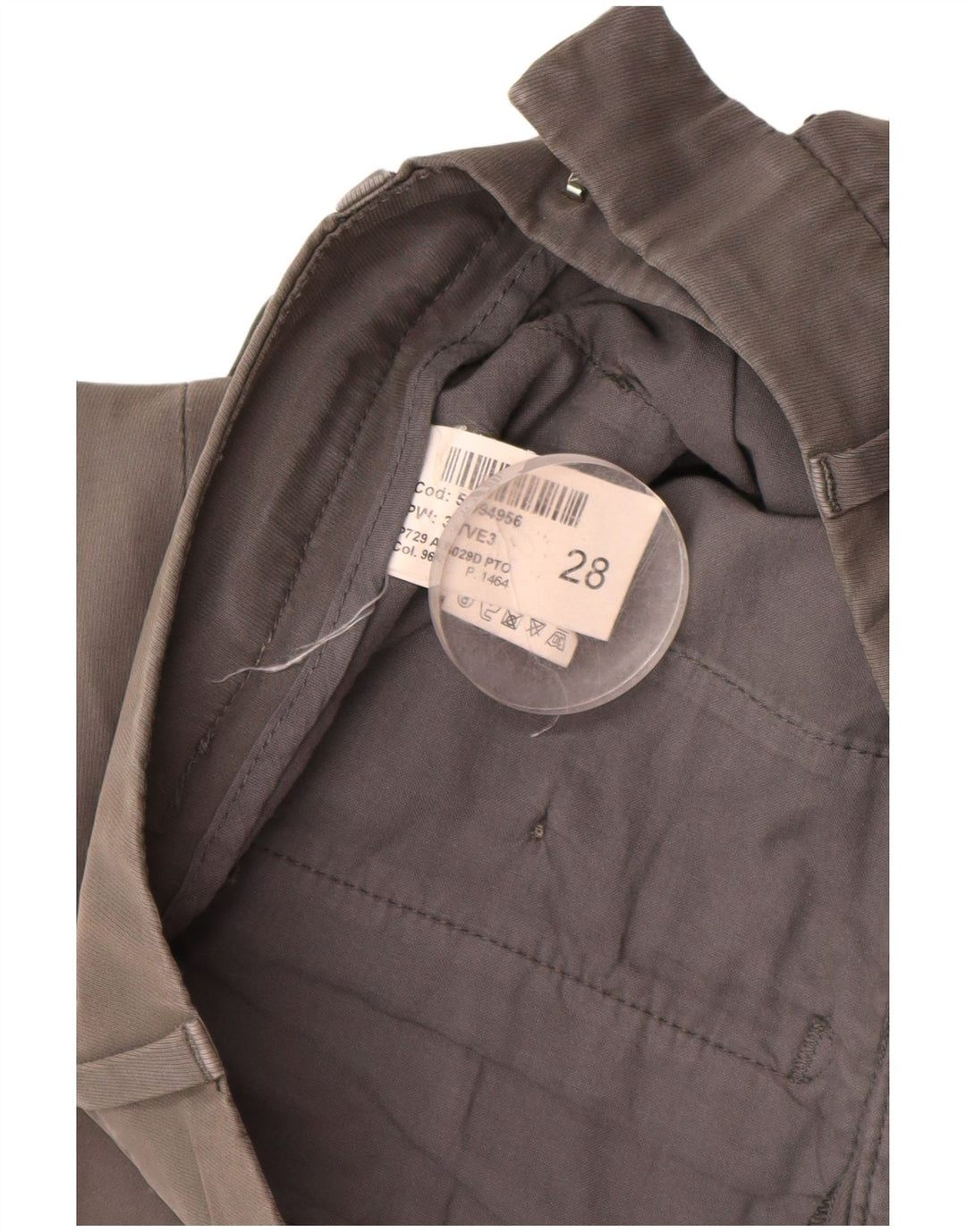 DONDUP Calça Chino Feminina Slim Fit W28 L28 Algodão Cinza