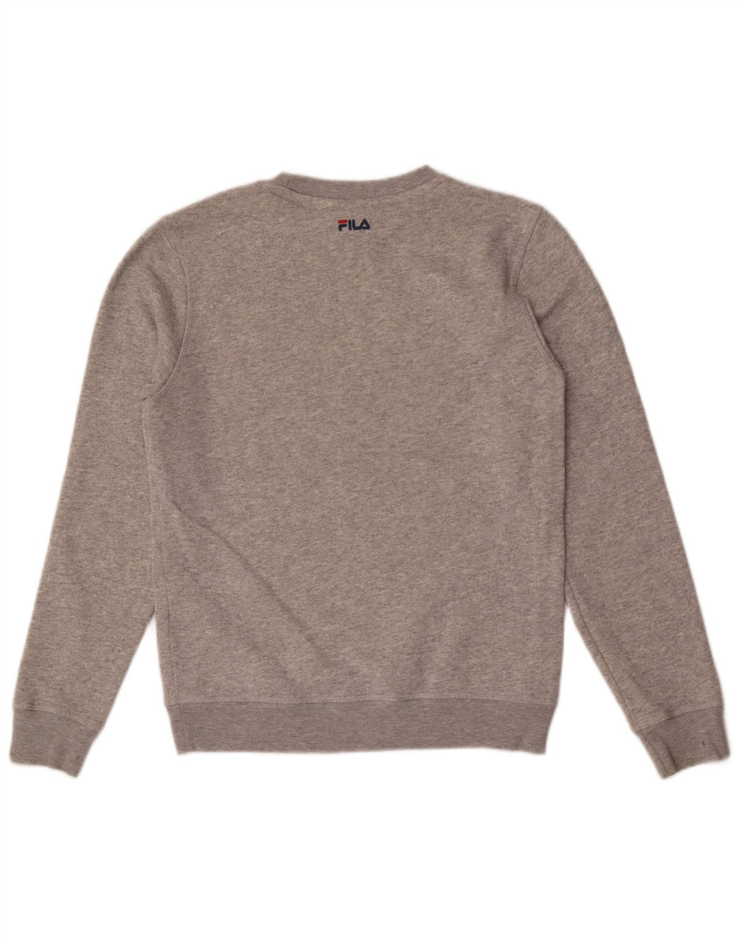 Fila moletom gráfico masculino jumper XS algodão manchado cinza