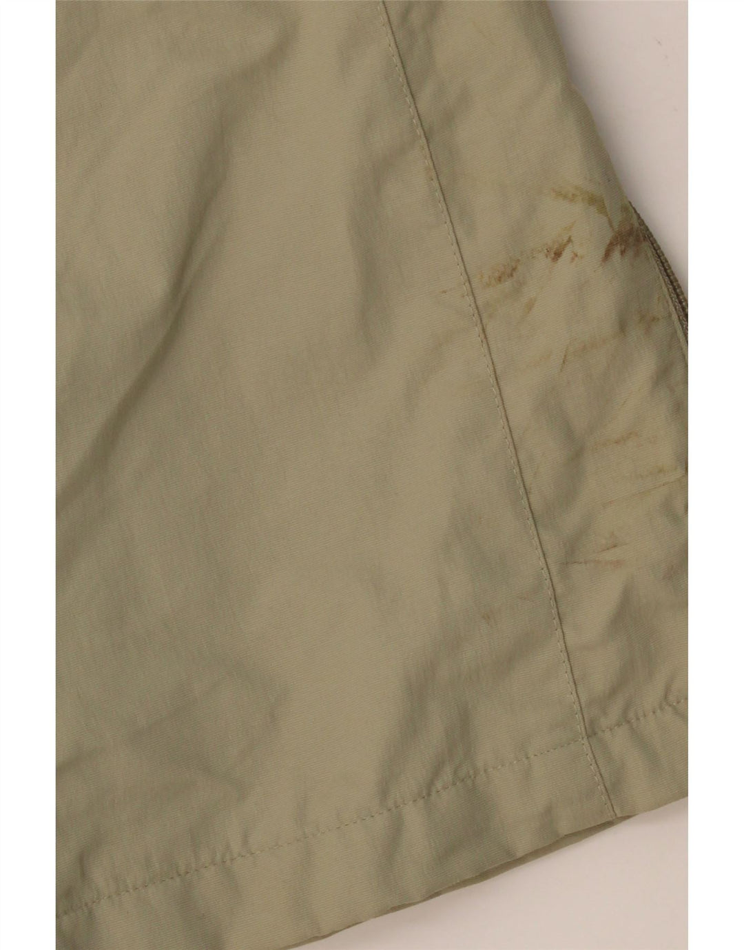 CLOCK HOUSE Womens Straight Windbreaker Trousers W34 L32 Khaki Nylon Vintage CLOCK HOUSE and Second-Hand CLOCK HOUSE from Messina Hembry 