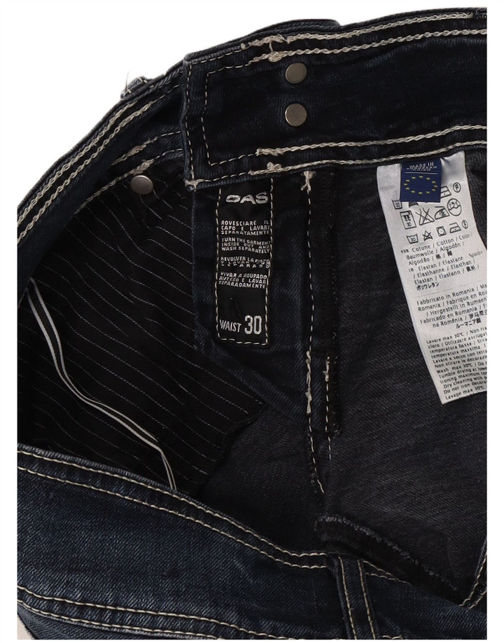 Gas Womens Slim Jeans W30 L34 Azul Marinho Algodão