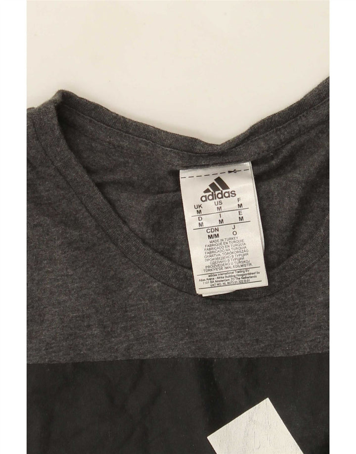 Camiseta Adidas Masculina Graphic Top Cinza Médio Algodão
