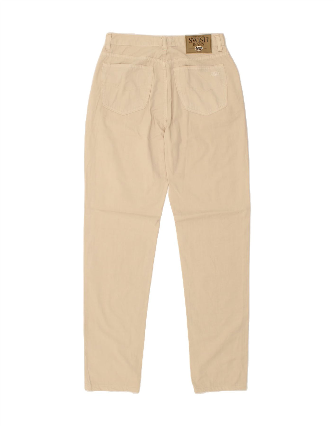 SWISH Womens Tapered Casual Trousers W32 L31 Beige Cotton Vintage Swish and Second-Hand Swish from Messina Hembry 