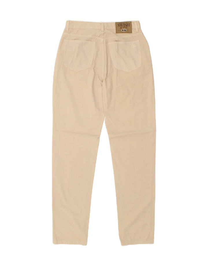 SWISH Womens Tapered Casual Trousers W32 L31 Beige Cotton Vintage Swish and Second-Hand Swish from Messina Hembry 
