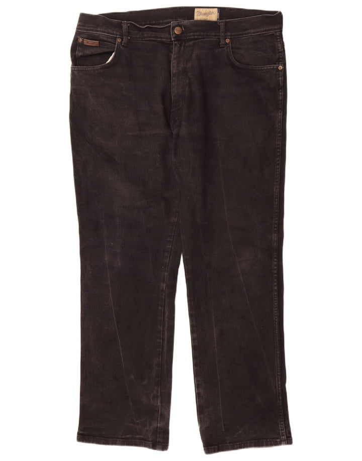 Wrangler Masculino Texas Straight Jeans W38 L30 Algodão Preto