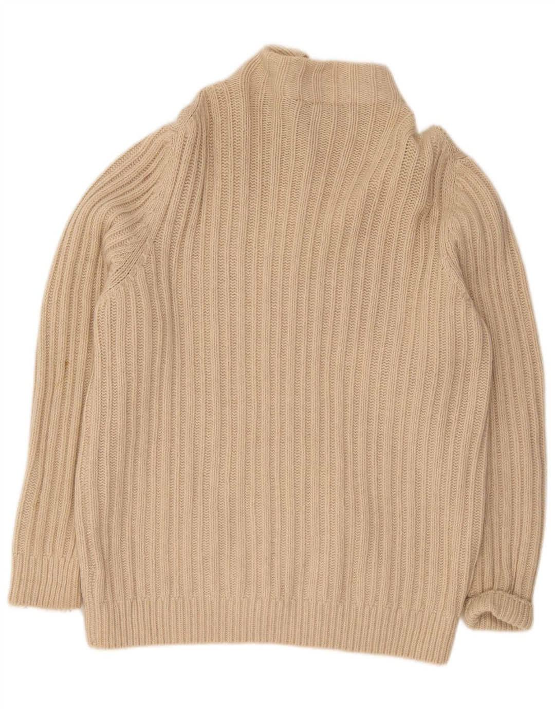 Fred Perry Suéter masculino com zíper completo XL lã bege