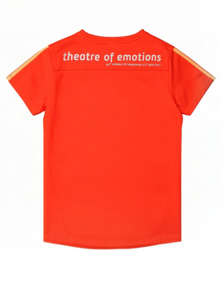 Camiseta Adidas Feminina Running Graphic Top UK 12/14 Médio Laranja Poliéster