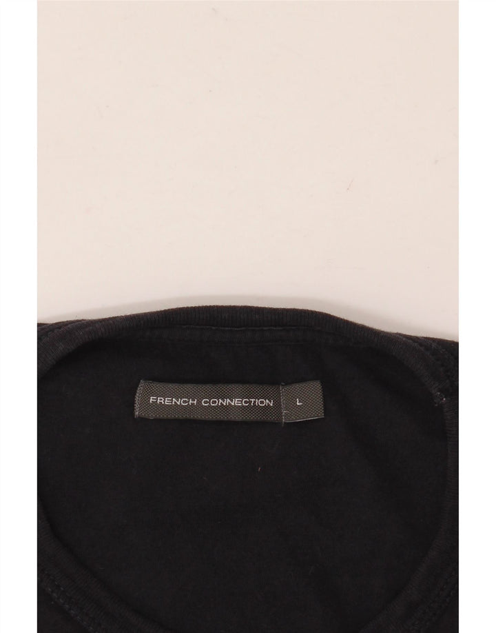 Camiseta masculina FRENCH CONNECTION grande bloco colorido Borgonha