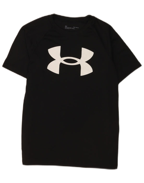 Camiseta gráfica Under Armour Girls Top 11-12 anos grande preto esportivo
