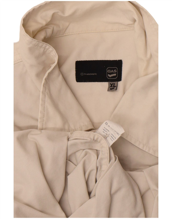 Jaqueta bomber masculina Gas UK 42 XL algodão branco