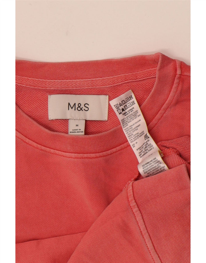 Suéter masculino Marks & Spencer de algodão rosa médio