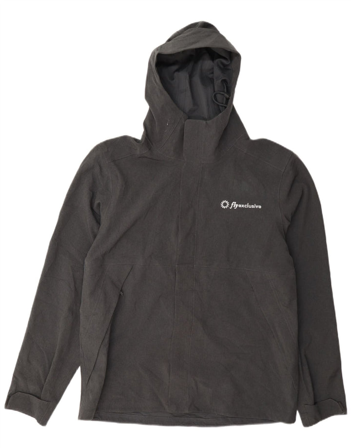 Jaqueta de chuva masculina com capuz The North Face UK 40 grande cinza