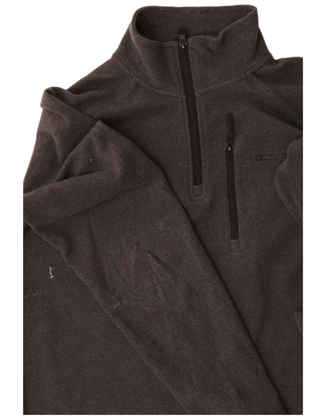 Poliéster cinza médio superior do agasalho masculino do pulôver dos homens do armazém da montanha