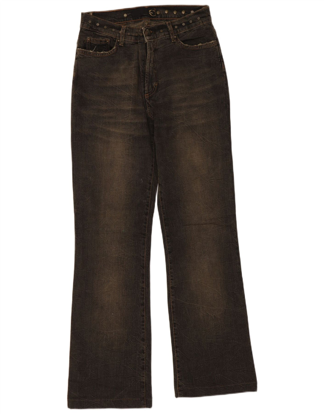 Calça jeans feminina Just Cavalli W29 L27 algodão marrom
