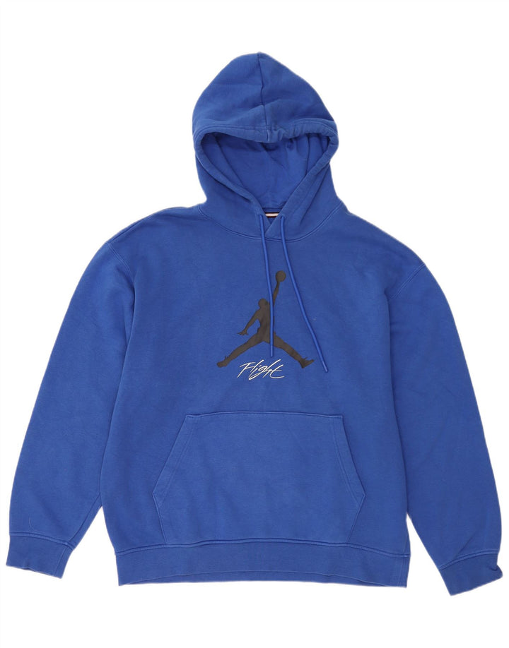 Jordan moletom com capuz gráfico masculino grande algodão azul
