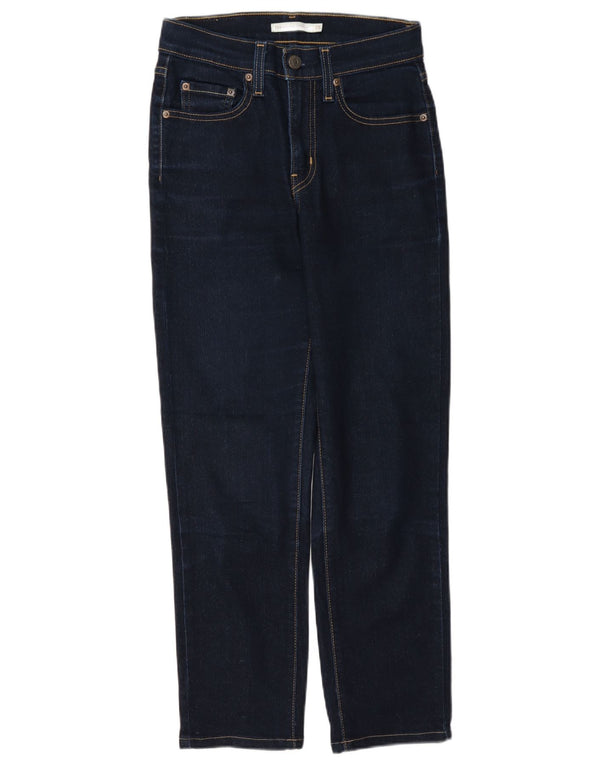 Calça jeans feminina Levi's 724 High Rise Straight W25 L28 azul marinho algodão